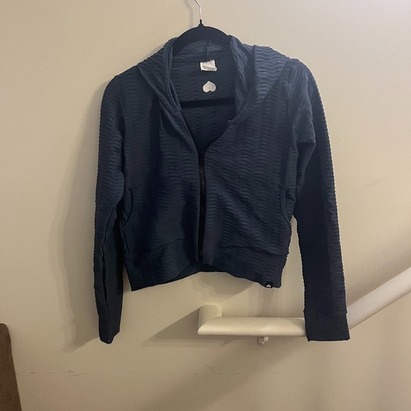 Booty by Brabants | Cropped Zip Up with Hood | Gray Color - Picture 1 of 4